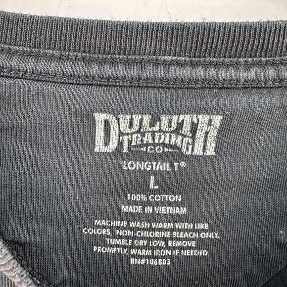 Duluth Trading Tshirt Mens Large Black Cotton Short Sleeve Pullover Tee Workwear - Picture 7 of 7